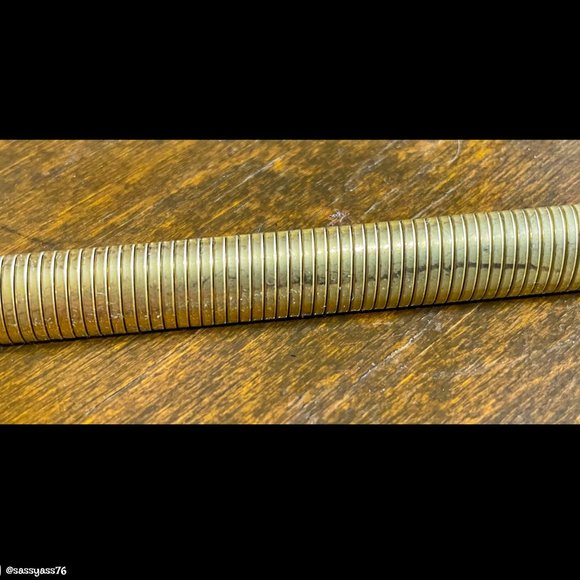 ⭐️HP⭐️VTG▪️MIMI Di N▪️1976 RARE Coiled Gold-Tone Lion Head Door Knocker Belt - Picture 6 of 7